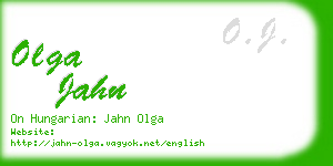 olga jahn business card